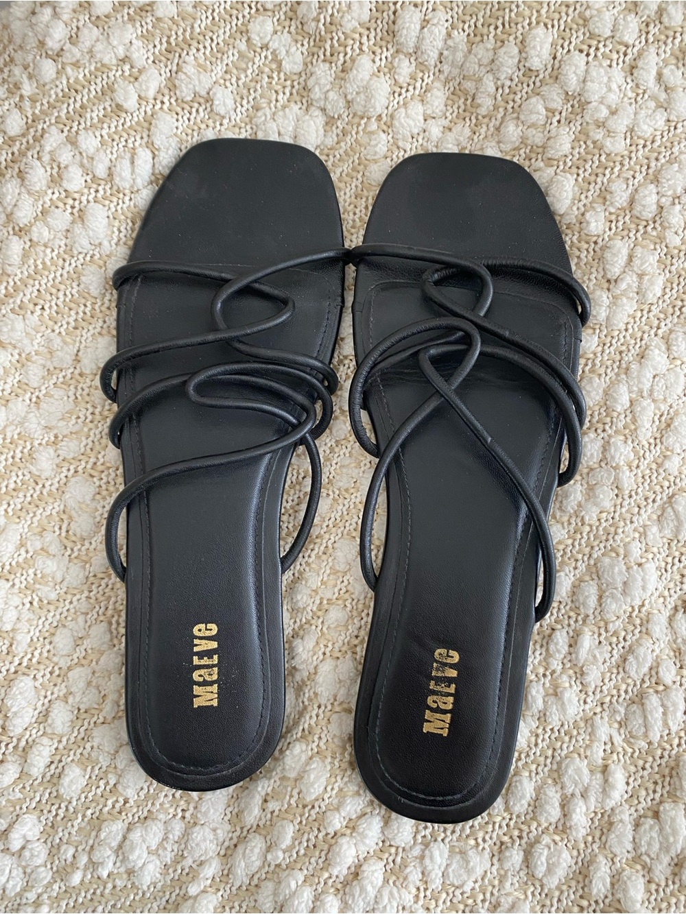Anthropologie Maeve Black Sandals